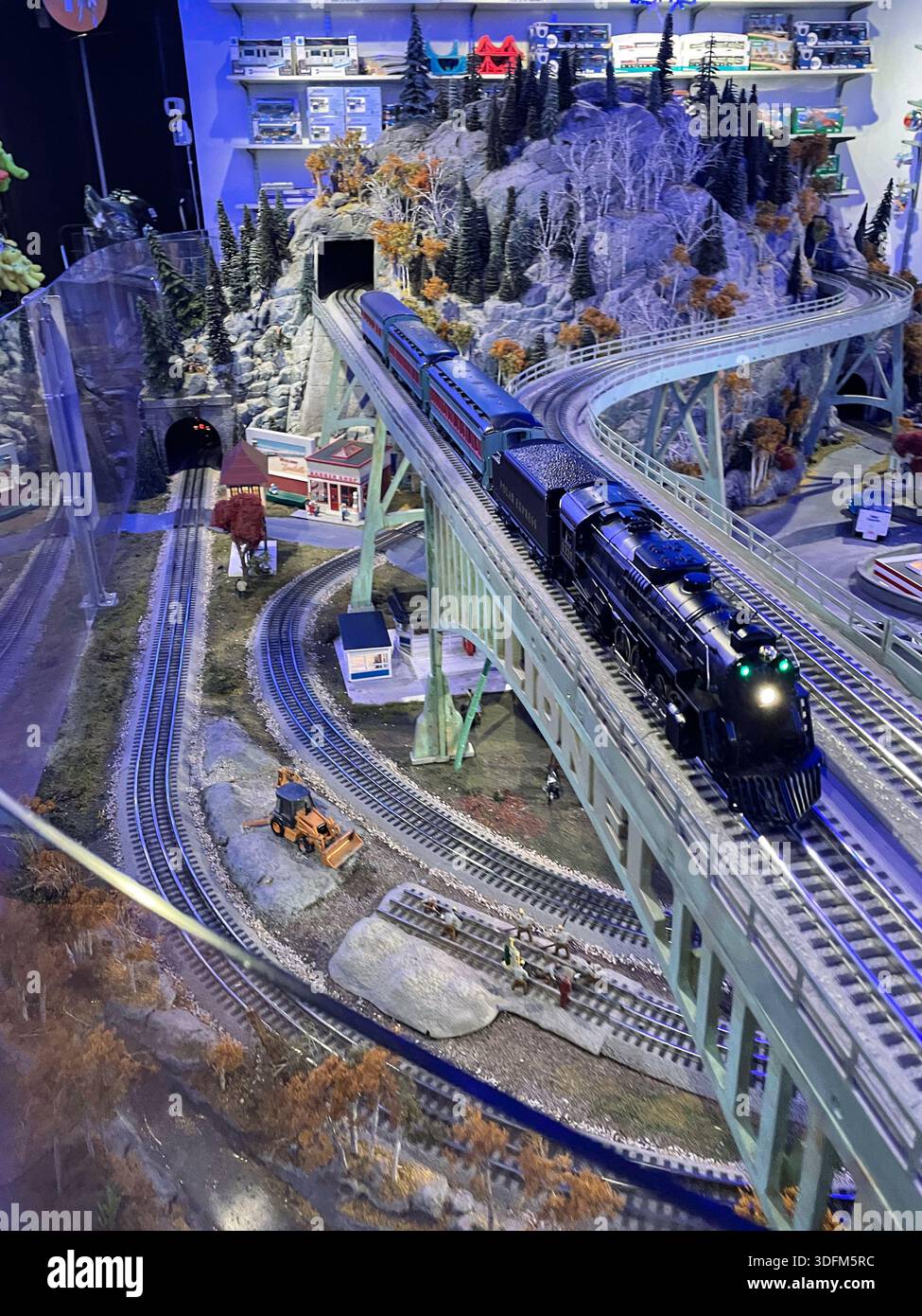 Annual Holiday Toy Train Display is a Popular Attraction in the Transit Museum, Grand Central Terminal, New York City, USA  2025-26 - Smartphone Captured Stock Image