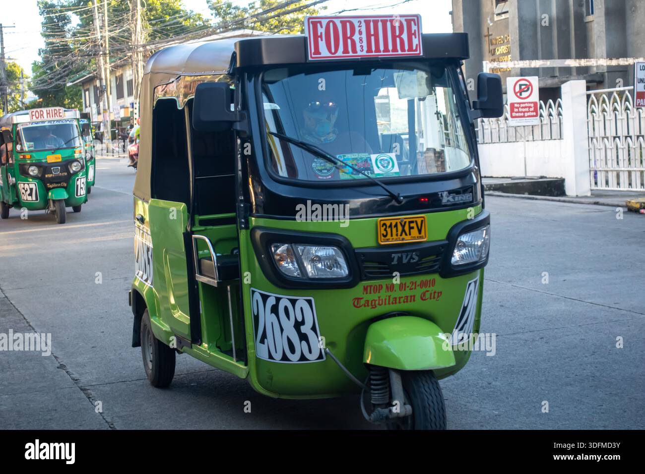 TVS King Deluxe auto rickshaw, a common three-wheeler vehicle used for ...
