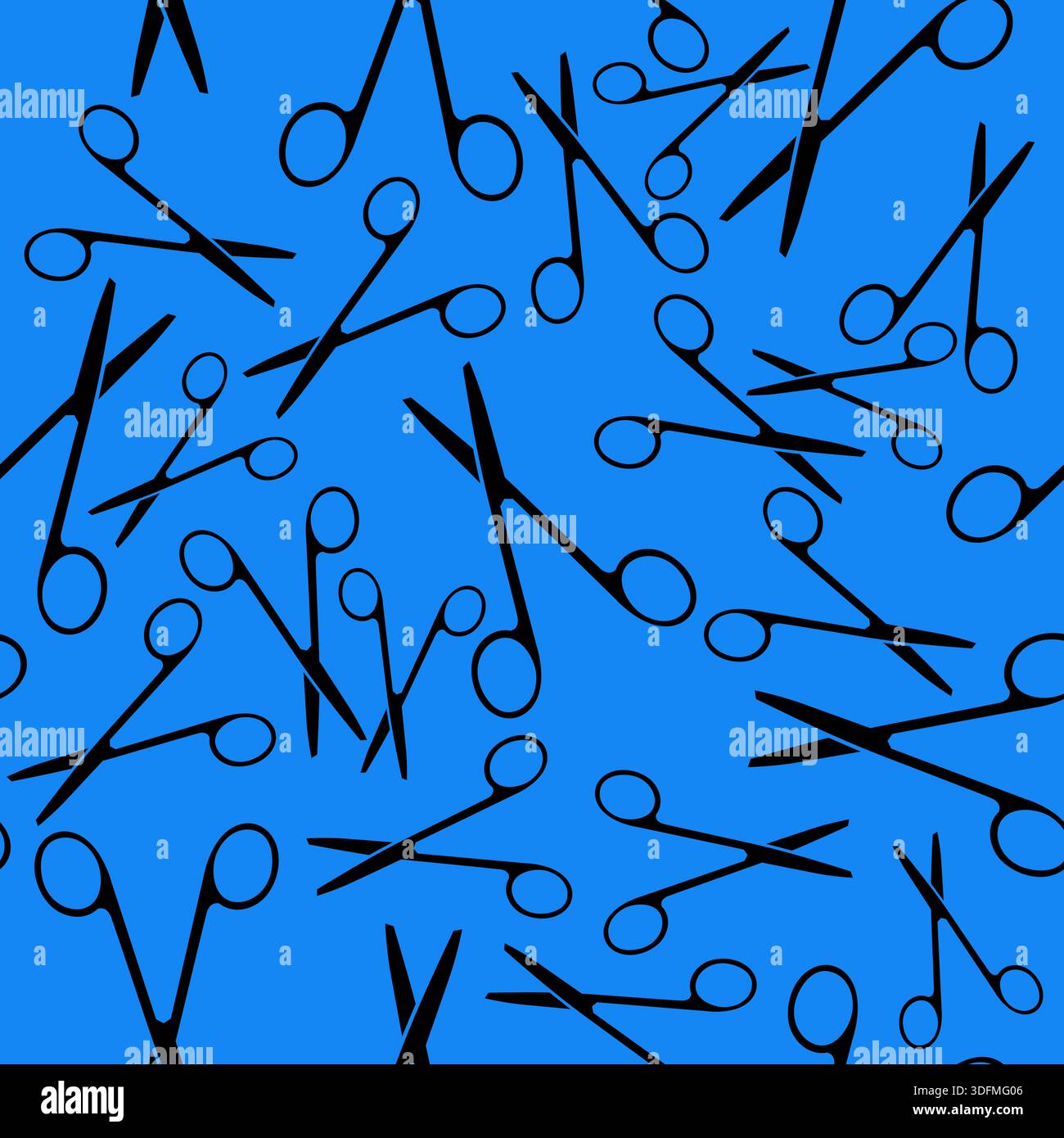 Scissors Seamless Background Pattern Vector Design Stock Vector