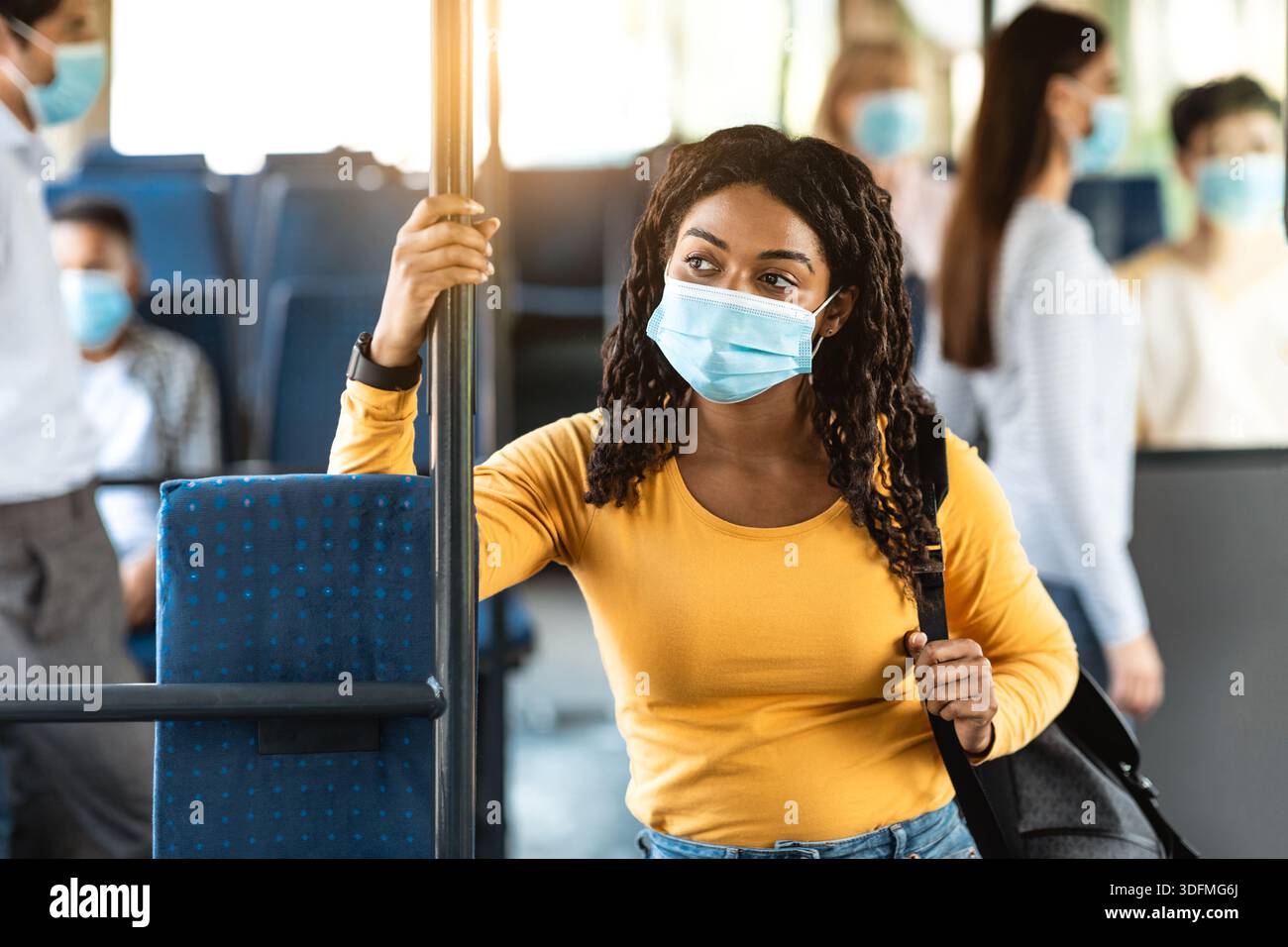 African woman in a facemask hi-res stock photography and images - Alamy