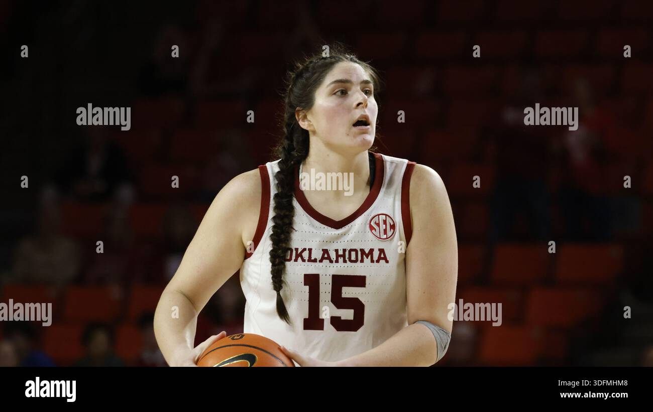 Oklahoma Center Raegan Beers During An NCAA Basketball Game On Thursday Oklahoma Center Raegan Beers During An Ncaa Basketball Game On Thursday Jan 8 2026 In Norman Okla Ap Photogarett Fisbeck 3DFMHM8