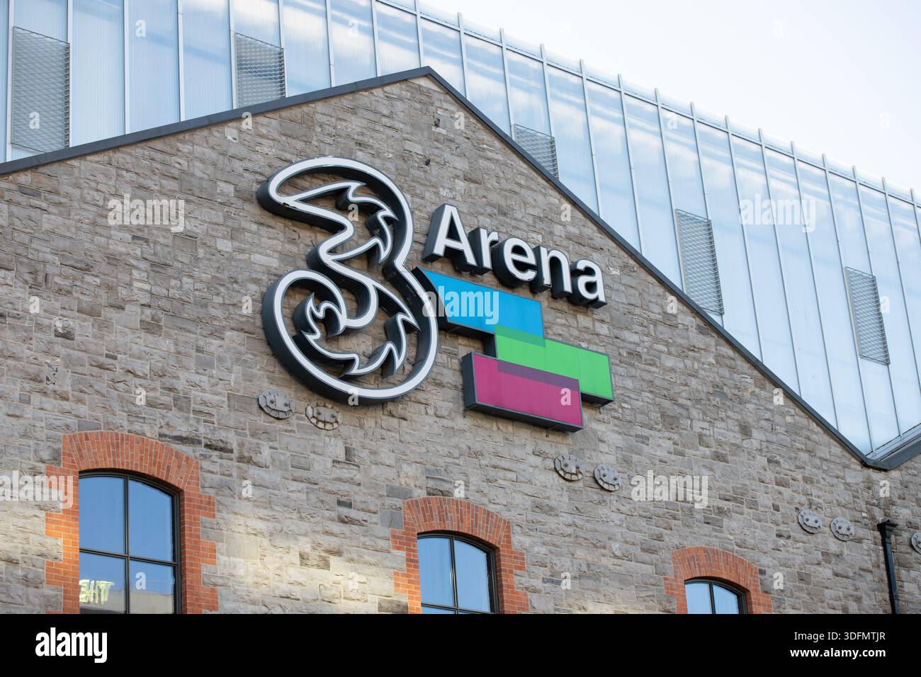Three Arena Dublin, Ireland – 13th January 2026 – Close up exterior view of the ...