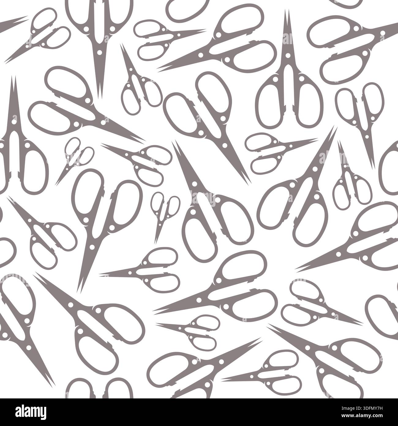 Pattern with scissors on white background. vector illustration Stock Vector