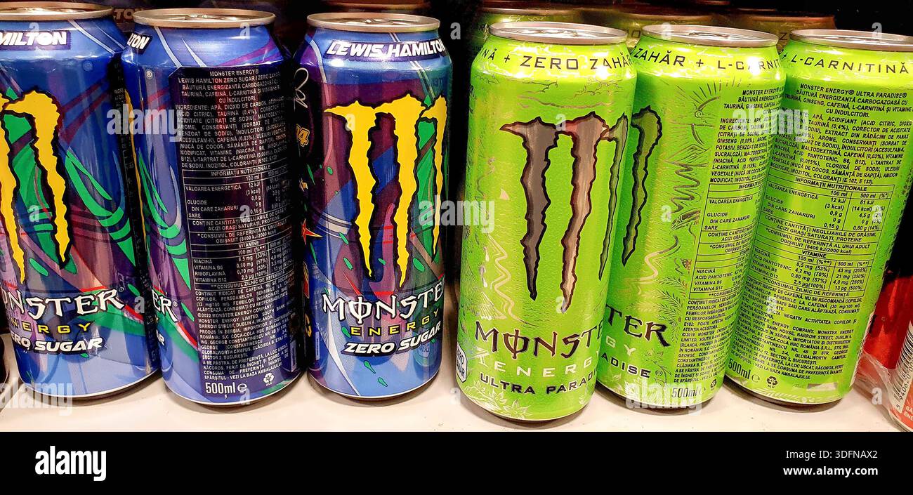 Monster Energy Drink is a popular carbonated beverage known for its high caffeine  content and wide range of flavors Stock Photo - Alamy