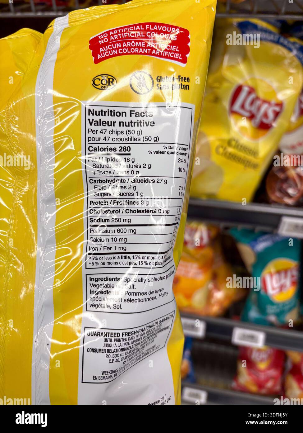 Nutrition label chips hi-res stock photography and images - Alamy