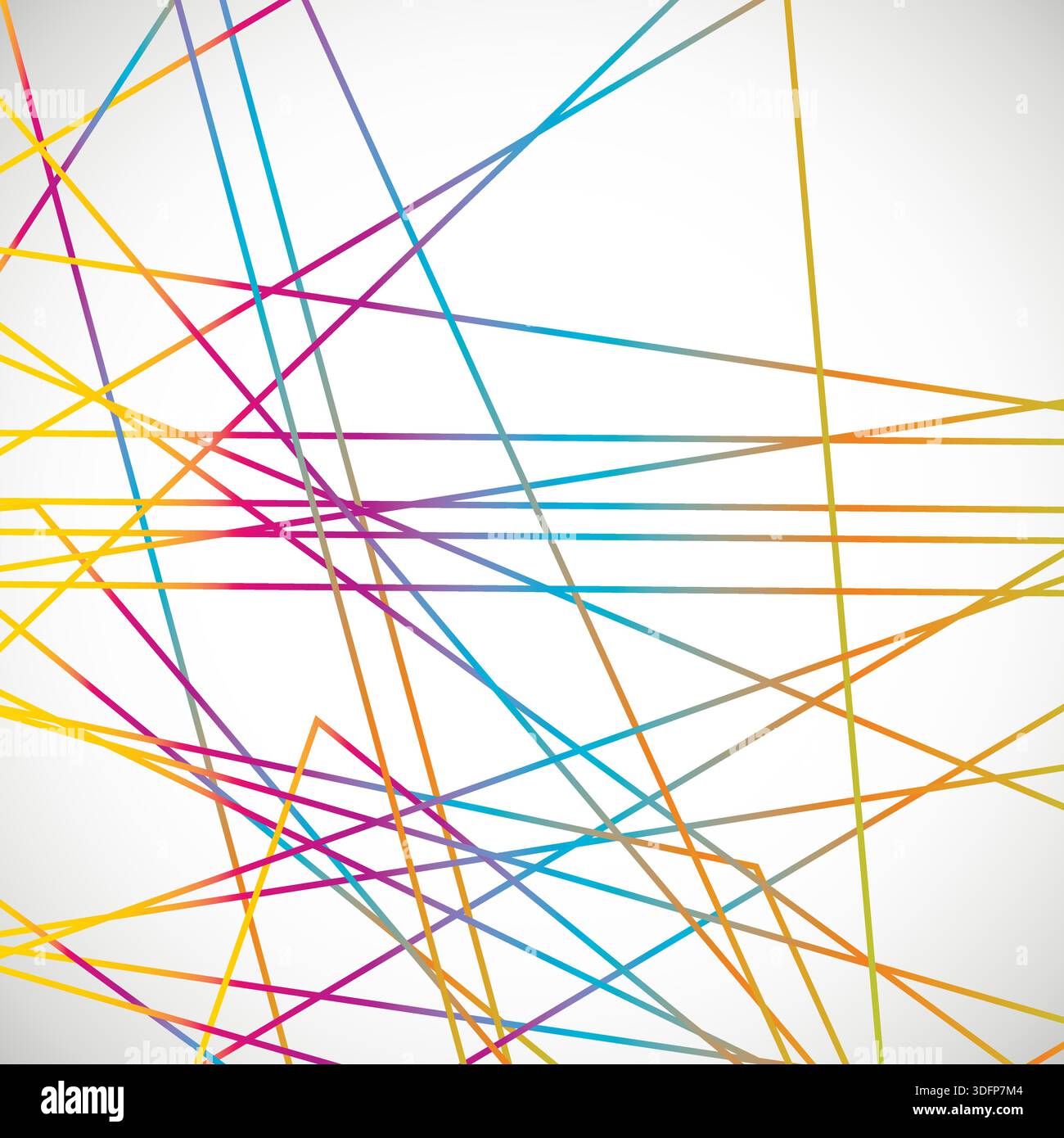 Chaotic Line Network Stock Vector