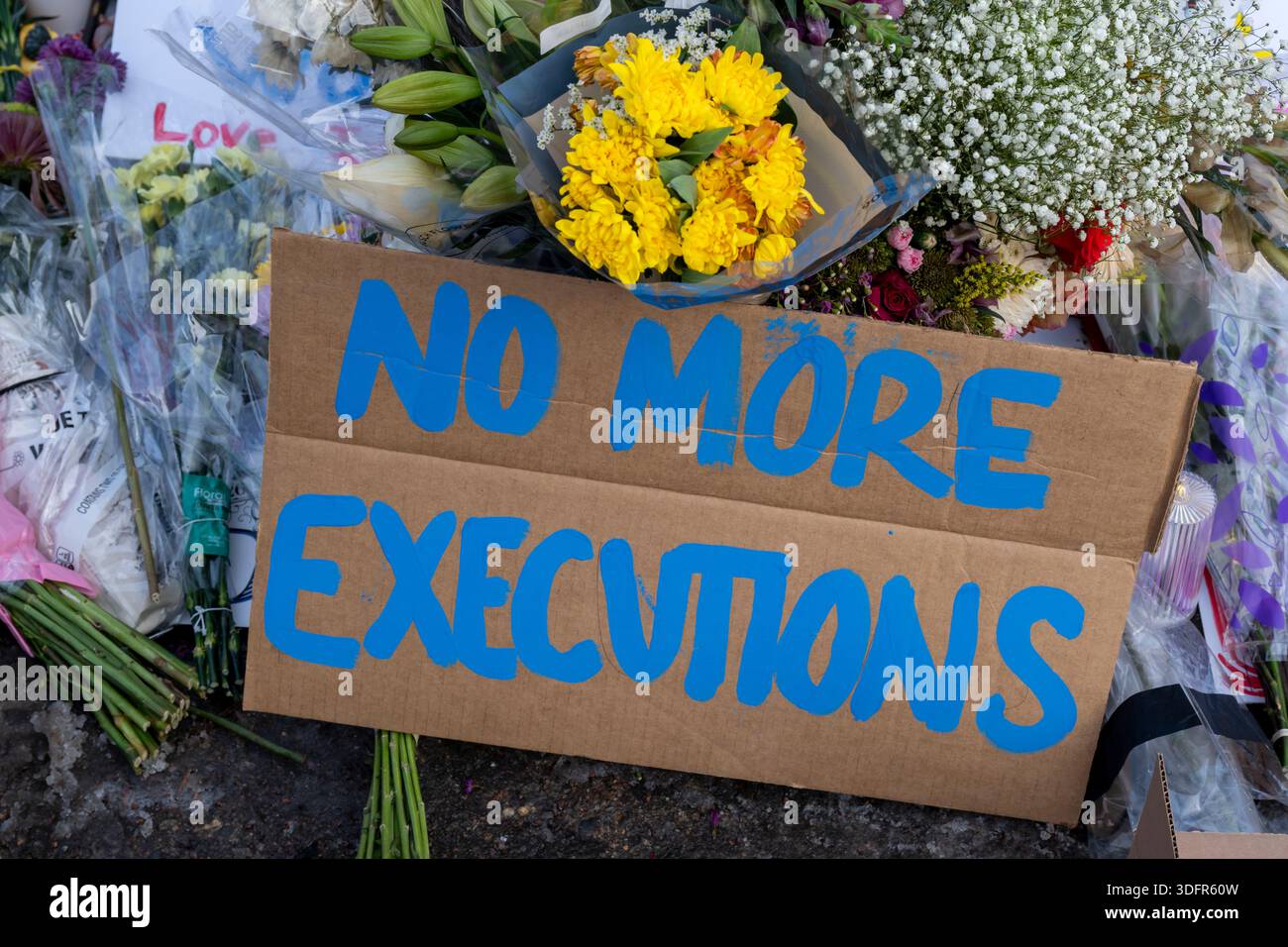 Minneapolis, Minnesota. Jan- 11-26. No more execution sign at the ...