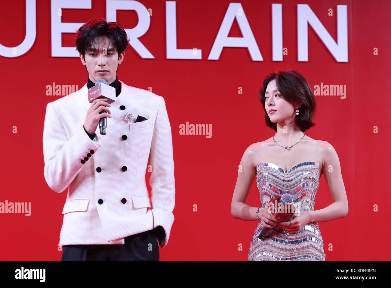 Chinese actor and model Song Weilong and Chinese actress Zhao Jinmai ...