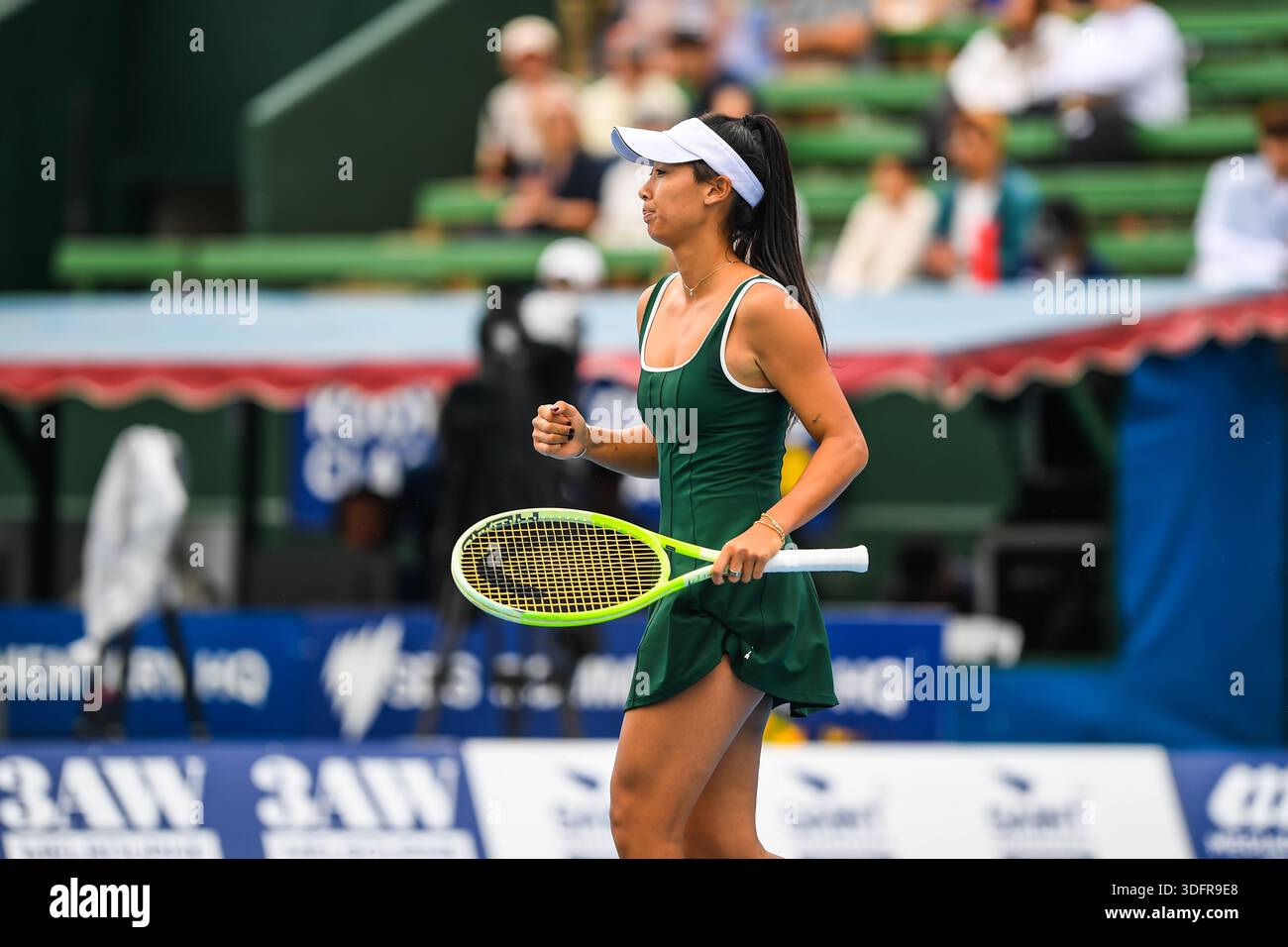 Priscilla Hon Ranking Priscilla Hon (AUS) is seen in action during the tennis match against ...