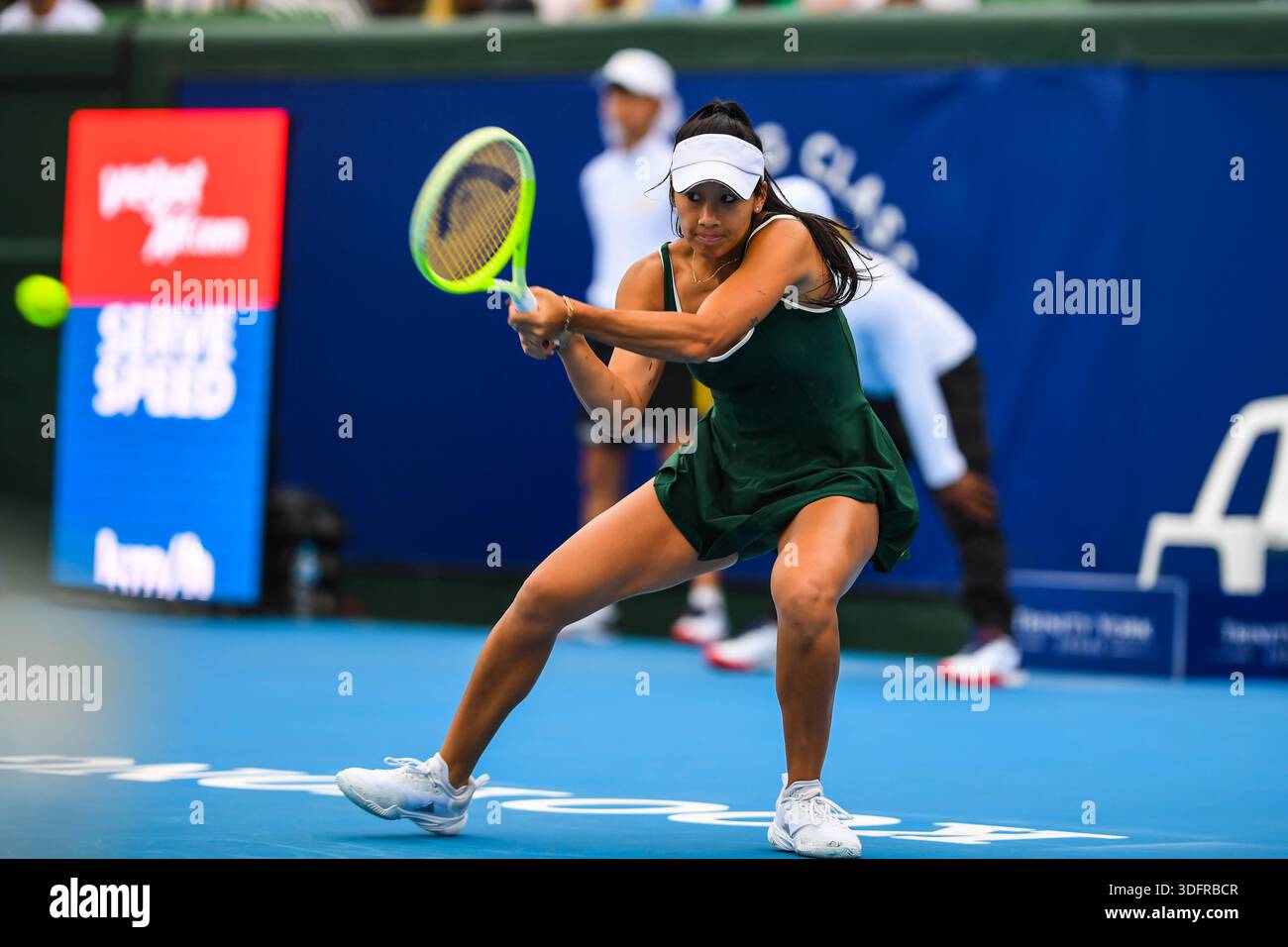 Priscilla Hon Ranking Priscilla Hon (AUS) is seen in action during the tennis match against ...