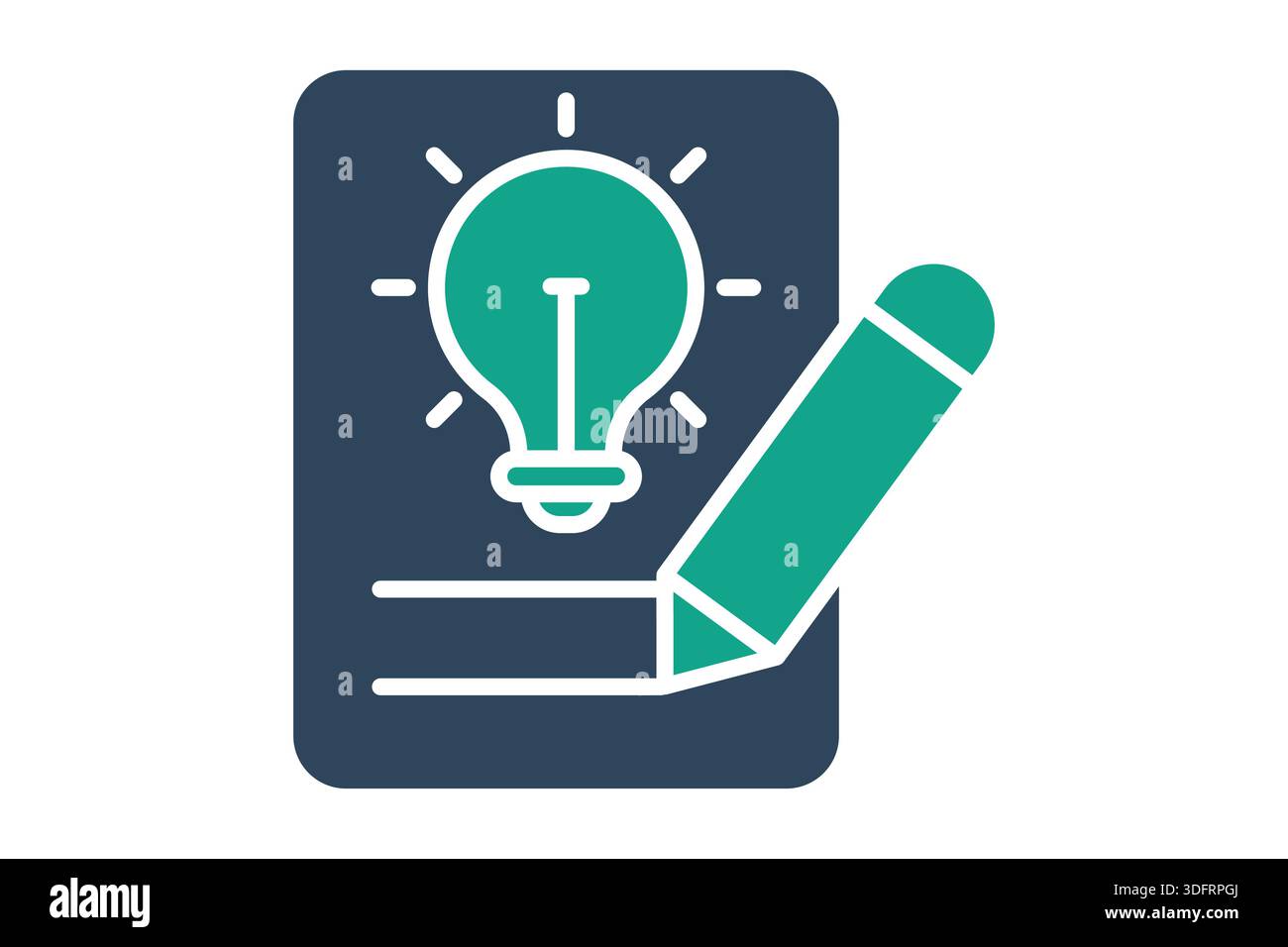 Writing icon. solid icon style. icon related to sketching, writing, creative project. creativity elements vector illustration Stock Vector