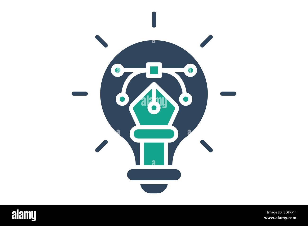 Design icon. solid icon style. icon related to design idea. creativity elements vector illustration Stock Vector