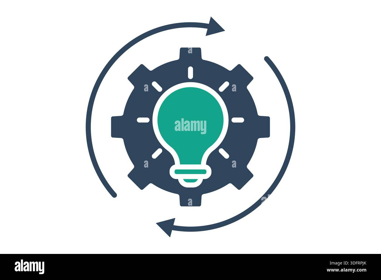 Process icon. solid icon style. icon related to creative process. creativity elements vector illustration Stock Vector