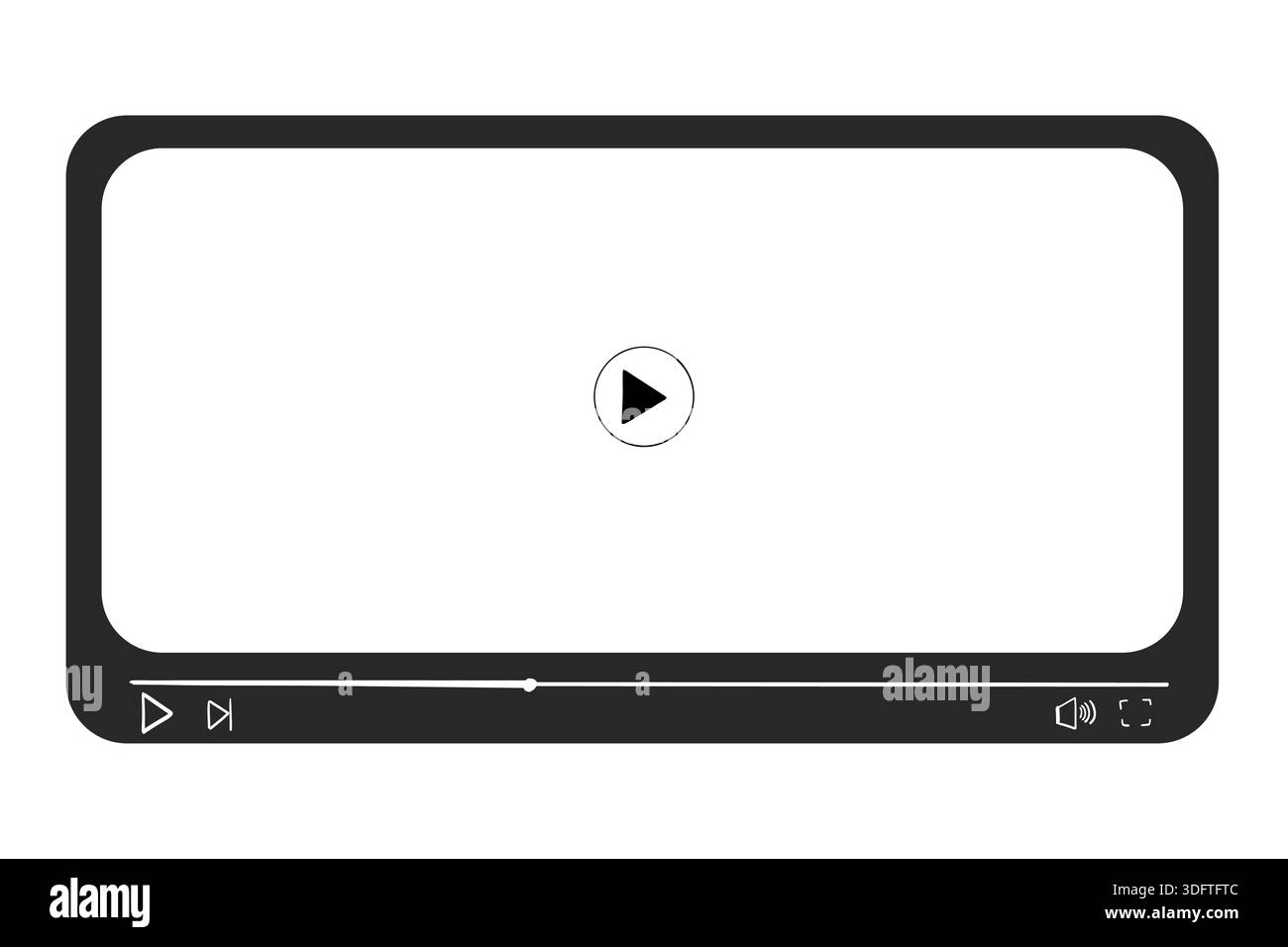 Video player interface multimedia video player template border. Display ...