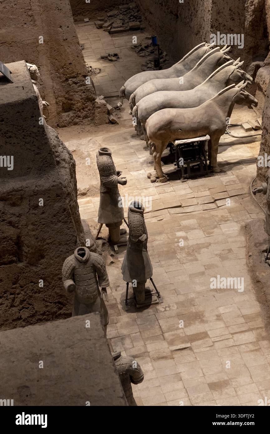 Stoic Guard Xi'An, China - 26 November 2025: View of the Terracotta Army's stoic ...