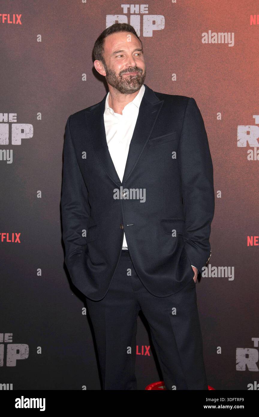 Ben Affleck bei der Weltpremiere des Netflix-Films The Rip in der Alice ...