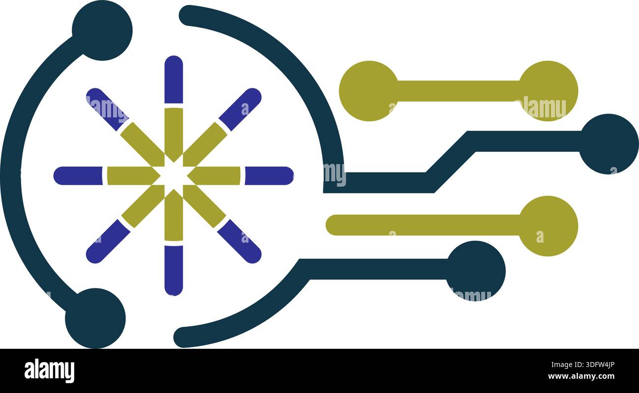Icon Neural Network. related to Machine Learning symbol. doodle style. simple design editable. simple illustration. simple vector logo Stock Vector