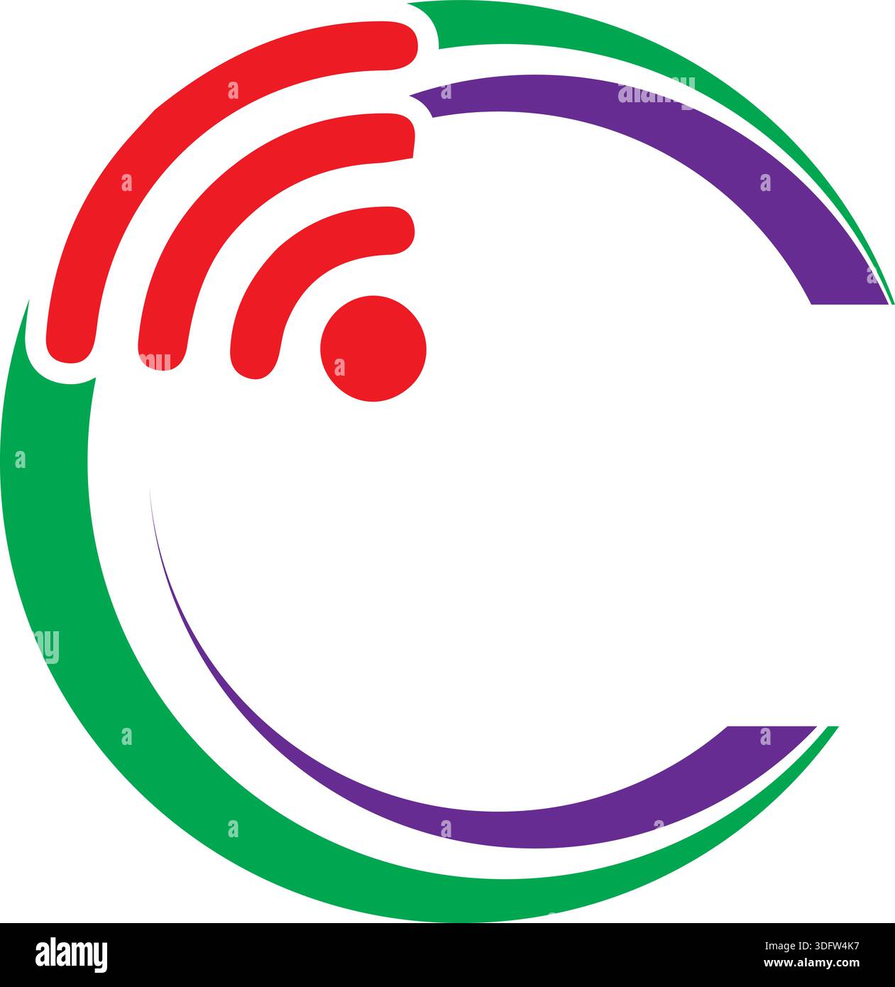 Wireless Logo Template vector illustration Stock Vector
