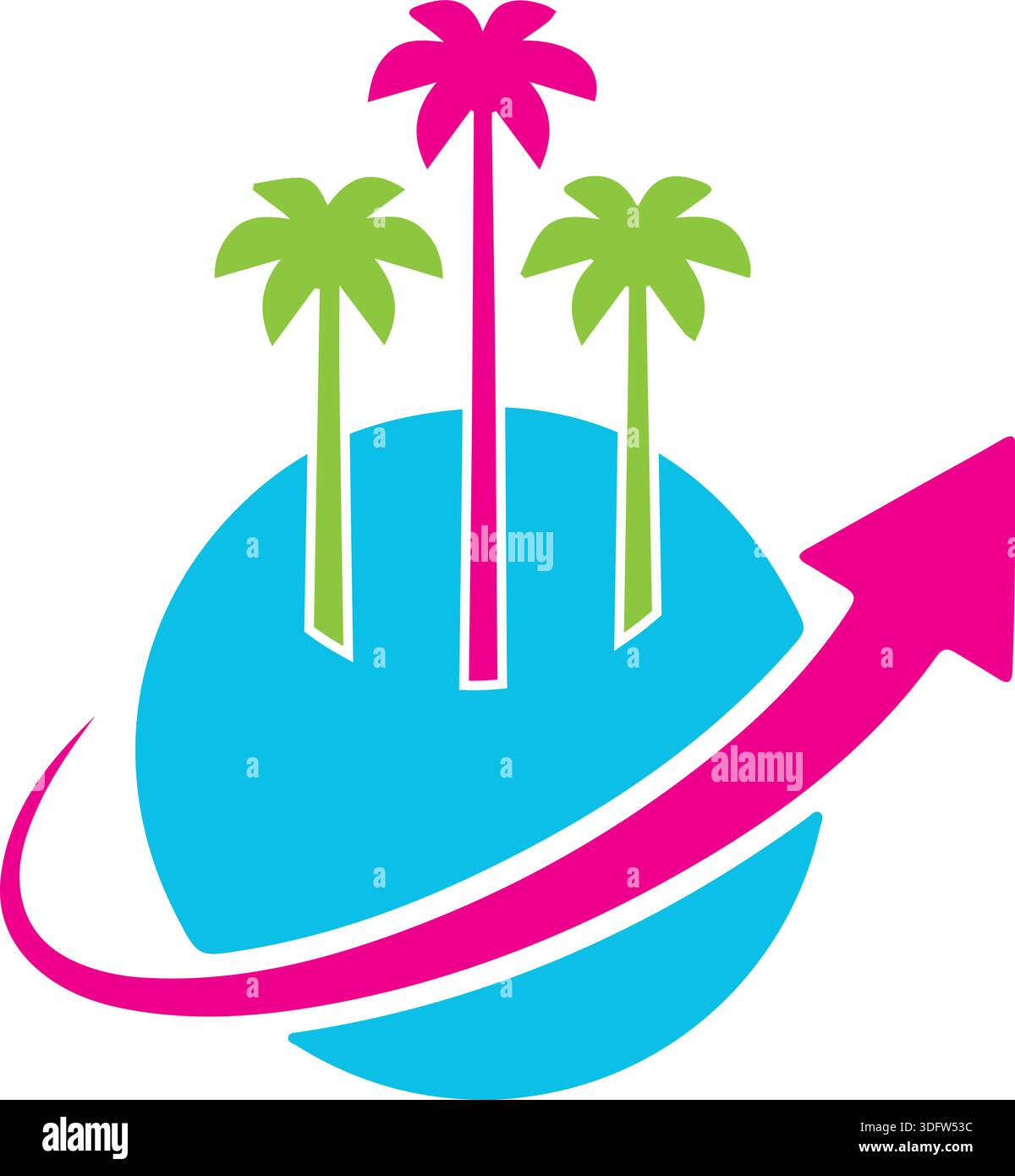 Three tree Low Poly and Beach logo design, Vector design concept pro Vector Stock Vector