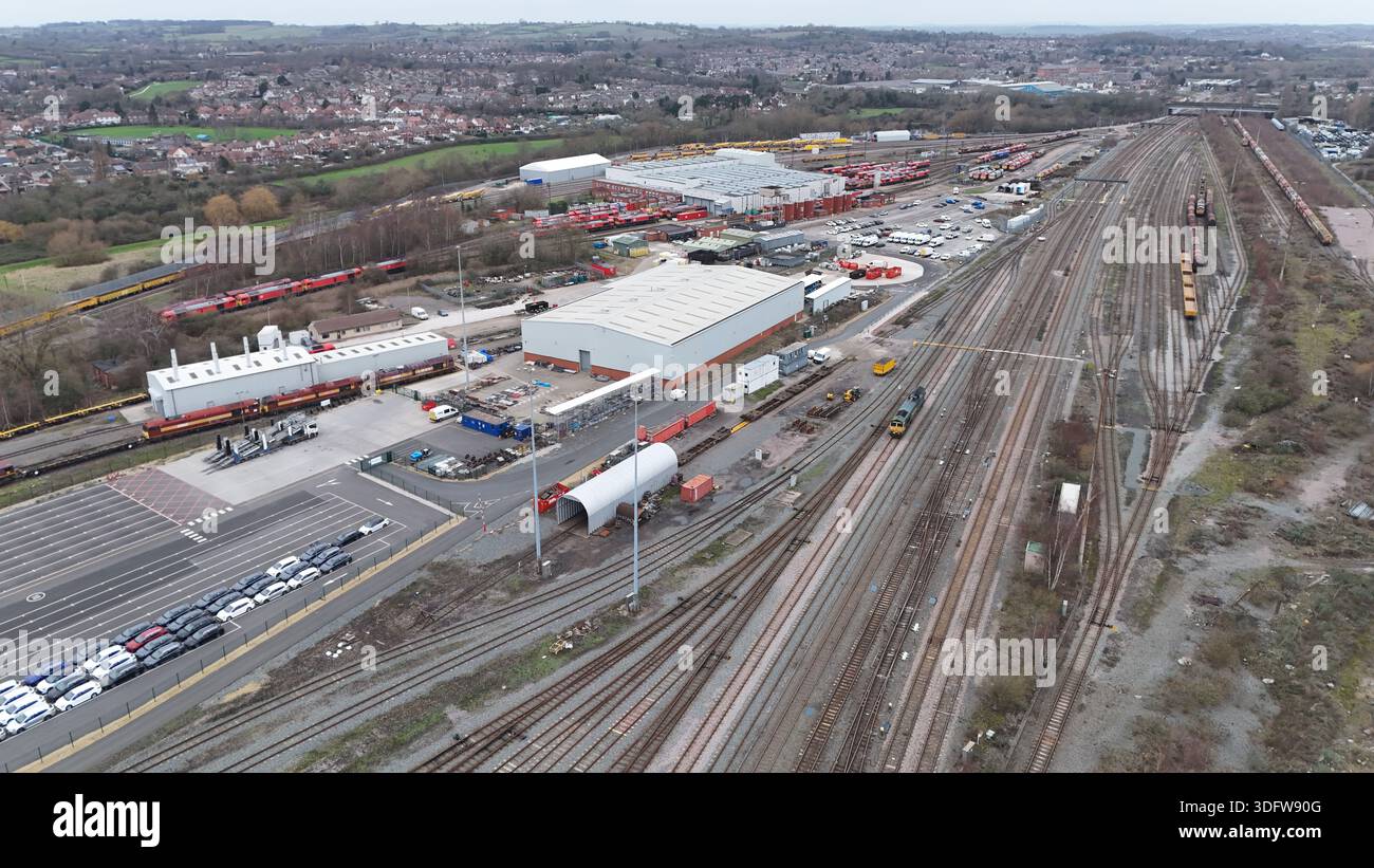 Aerial view railway slicing hi-res stock photography and images - Alamy