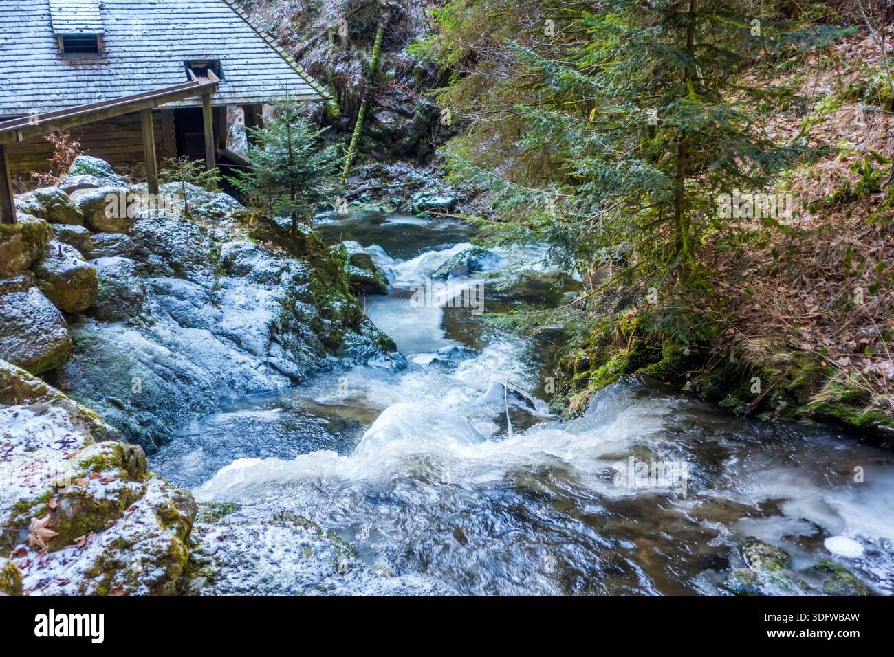 Gorgeous wild landscapes at the Ravenna Gorge in the Black Forest, Germany - Stock Image