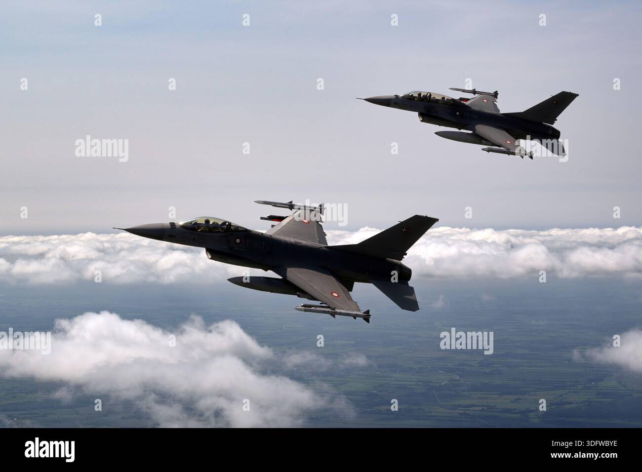 Two General Dynamics F-16AM Fighting Falcons of the Royal Danish Air ...