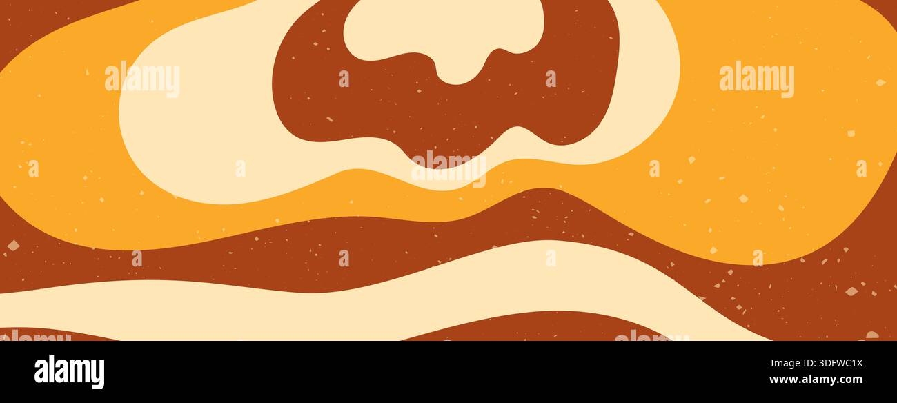 Zebra groovy color abstract horizontal banner.  Stock Vector