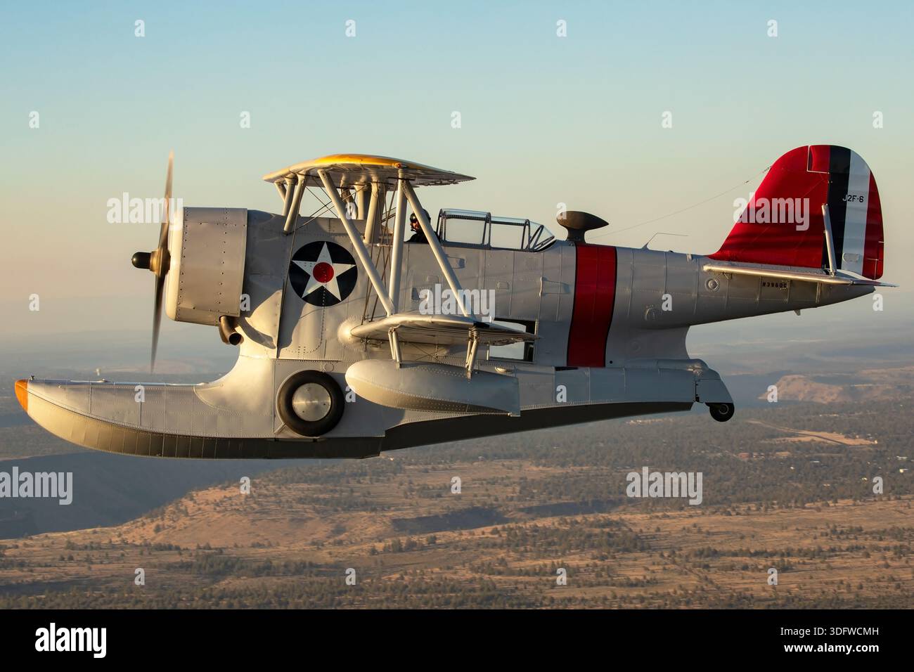 The Grumman J2F-6 Duck is an American single‑engine amphibious biplane ...