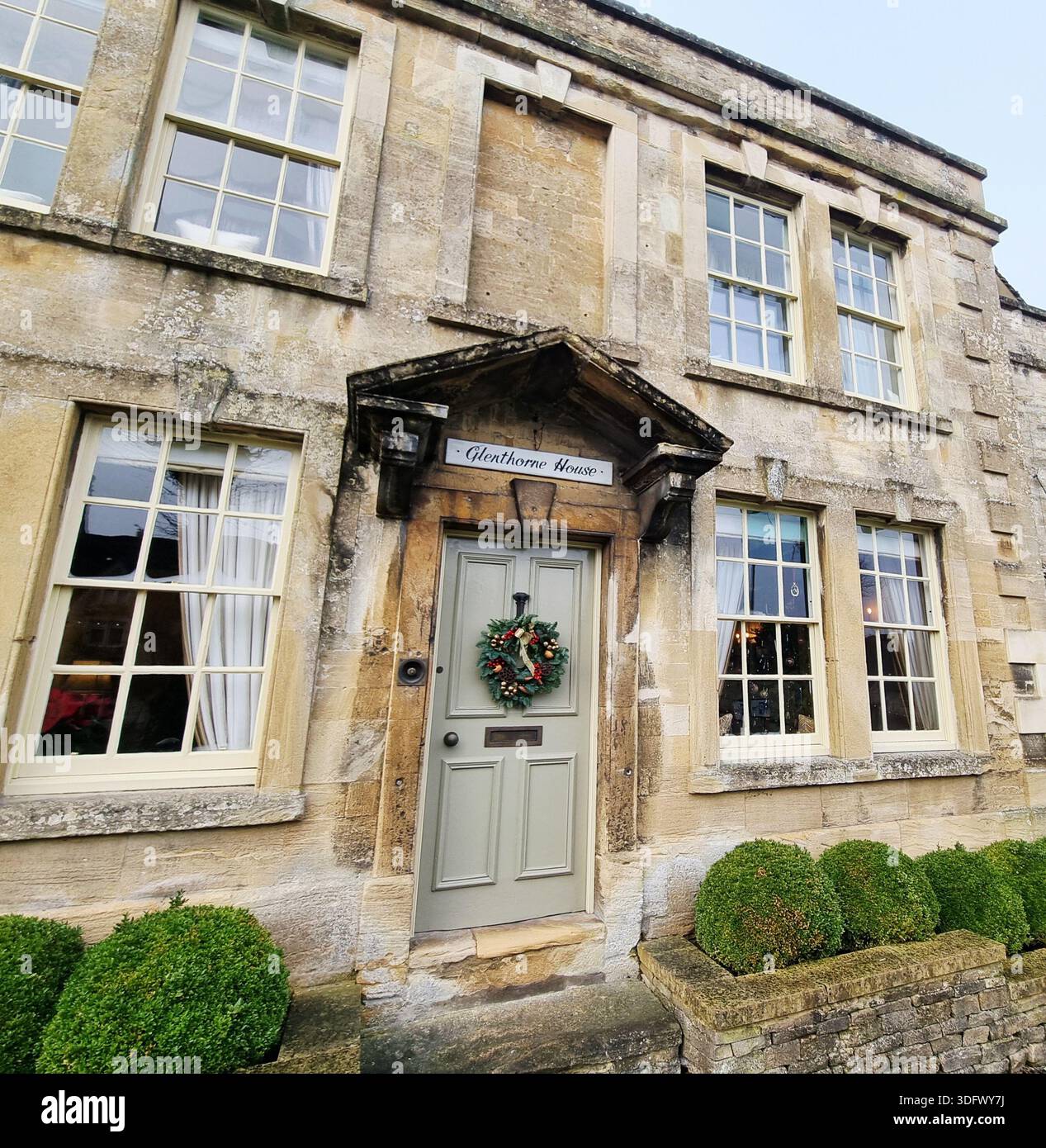 Cotswold stone Burford house in Burford Oxfordshire - Smartphone Captured Stock Image