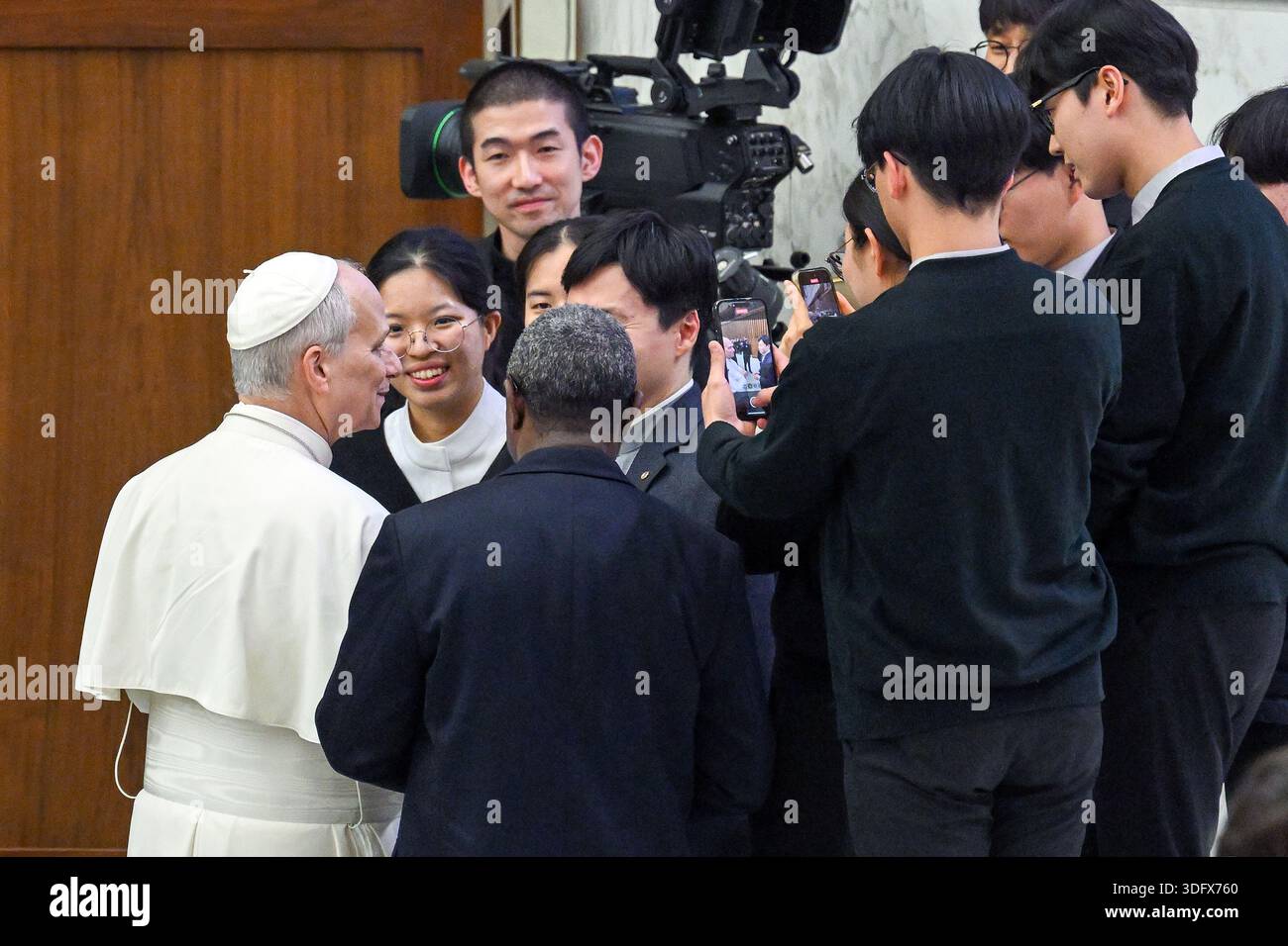 **NO LIBRI** Italy, Rome, Vatican, 2026/1/14.Pope Leo XIV Listen to the ...