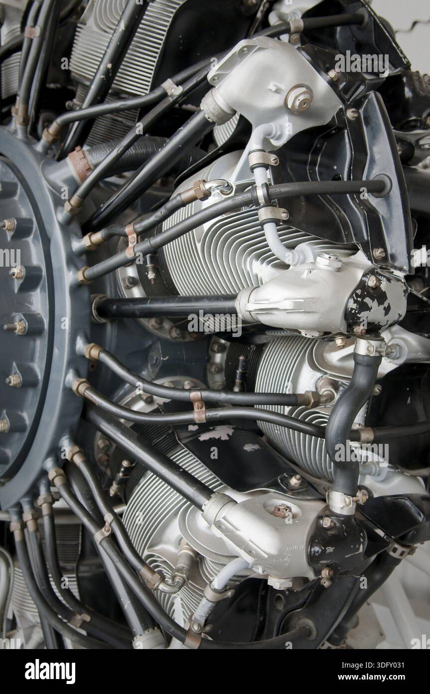 Pratt and Whitney R-1830 Twin Wasp aero engine Stock Photo - Alamy