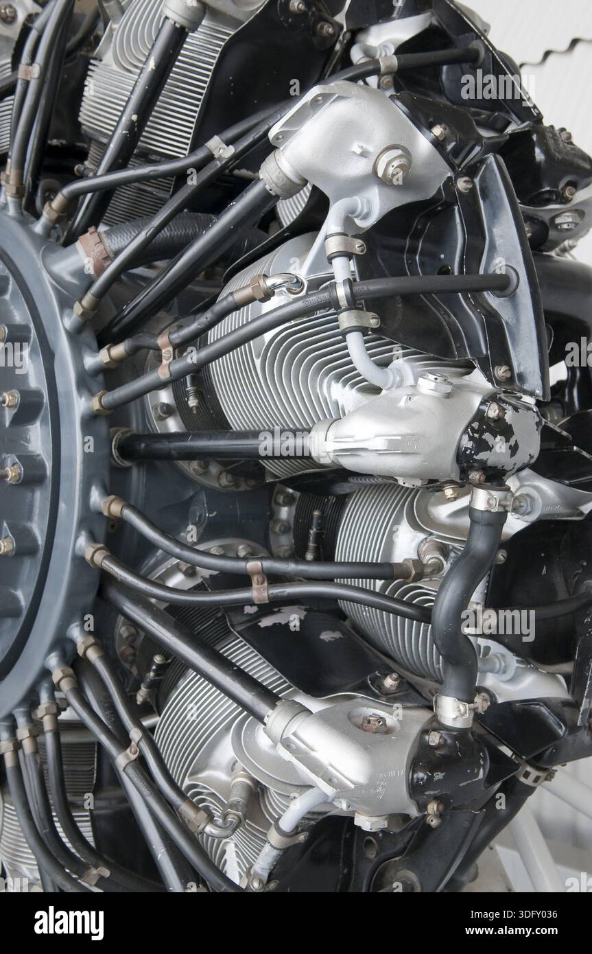 Pratt and Whitney R-1830 Twin Wasp aero engine. One of the most ...
