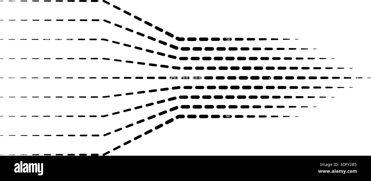 Directional Flow Pictures Parallel dashed lines converging into a point and extending forward in ...