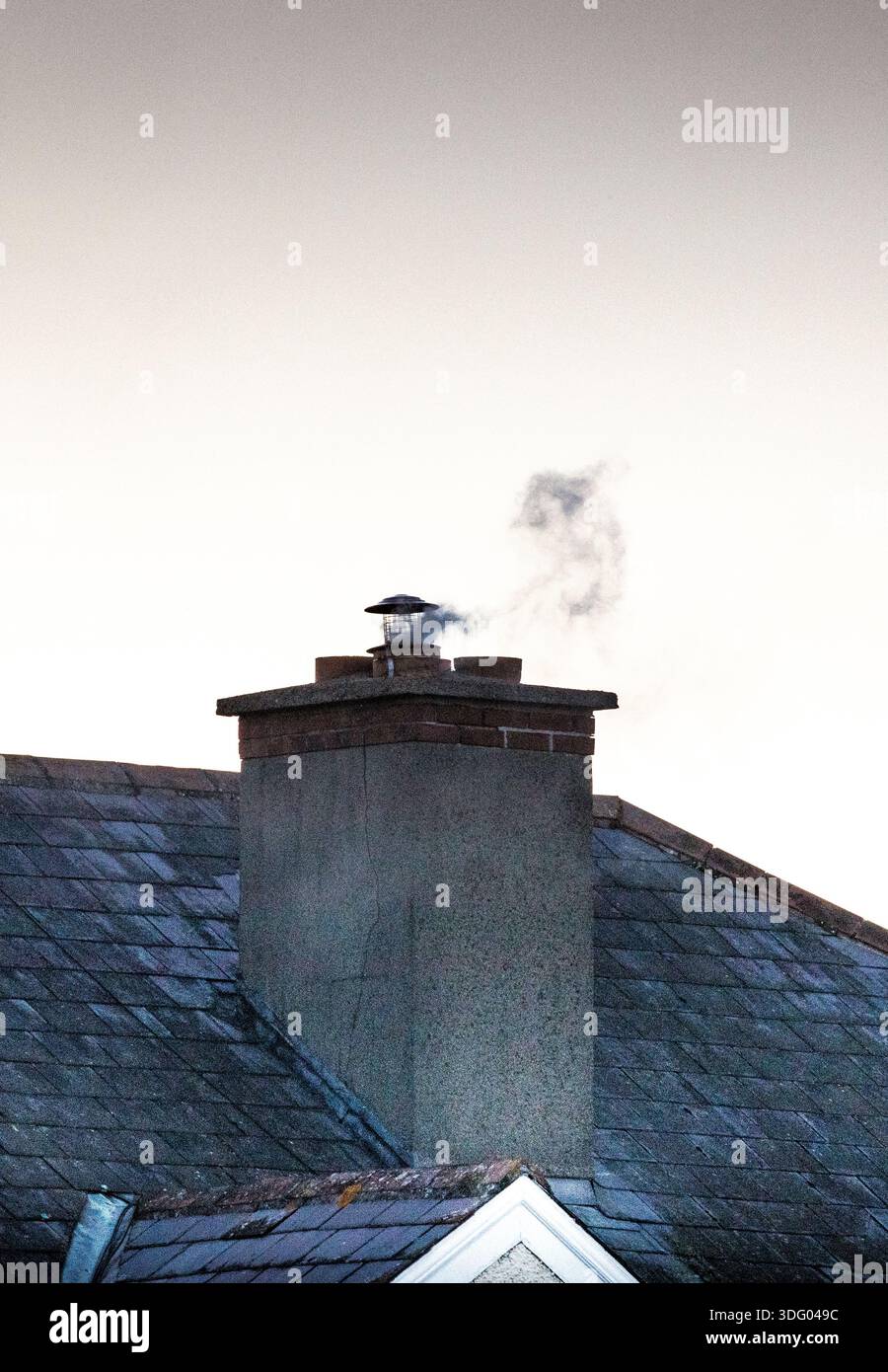 chimney smoke Stock Photo