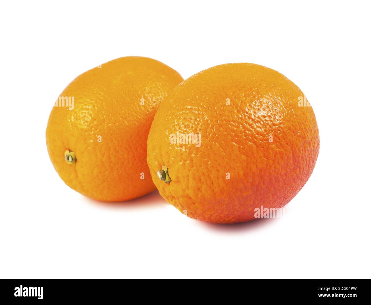 Two ripe grapefruits isolated on white background Stock Photo