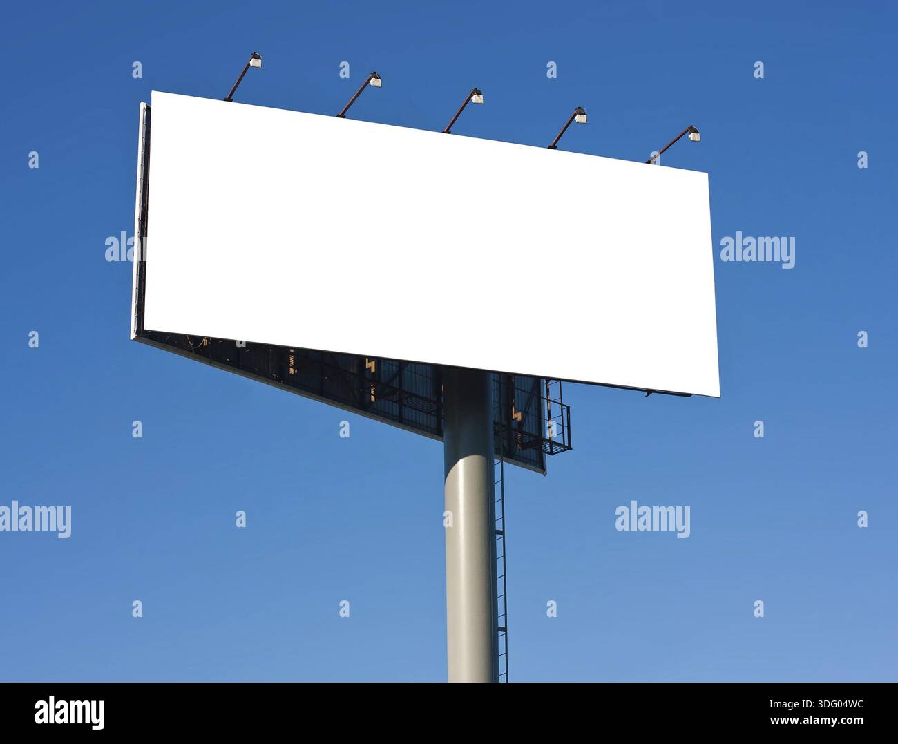Blank big billboard over blue sky background, put your text here Stock Photo