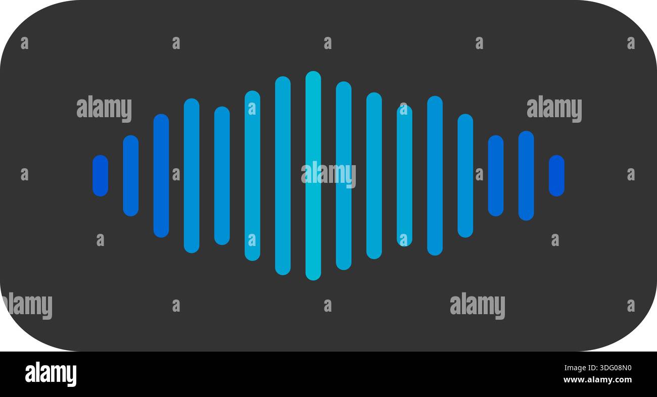 Equalizer icon. Icon with a blue equalizer. Stock Vector