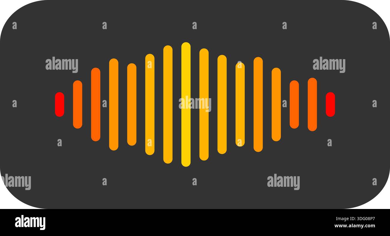 Equalizer icon. Icon with an orange equalizer. Stock Vector