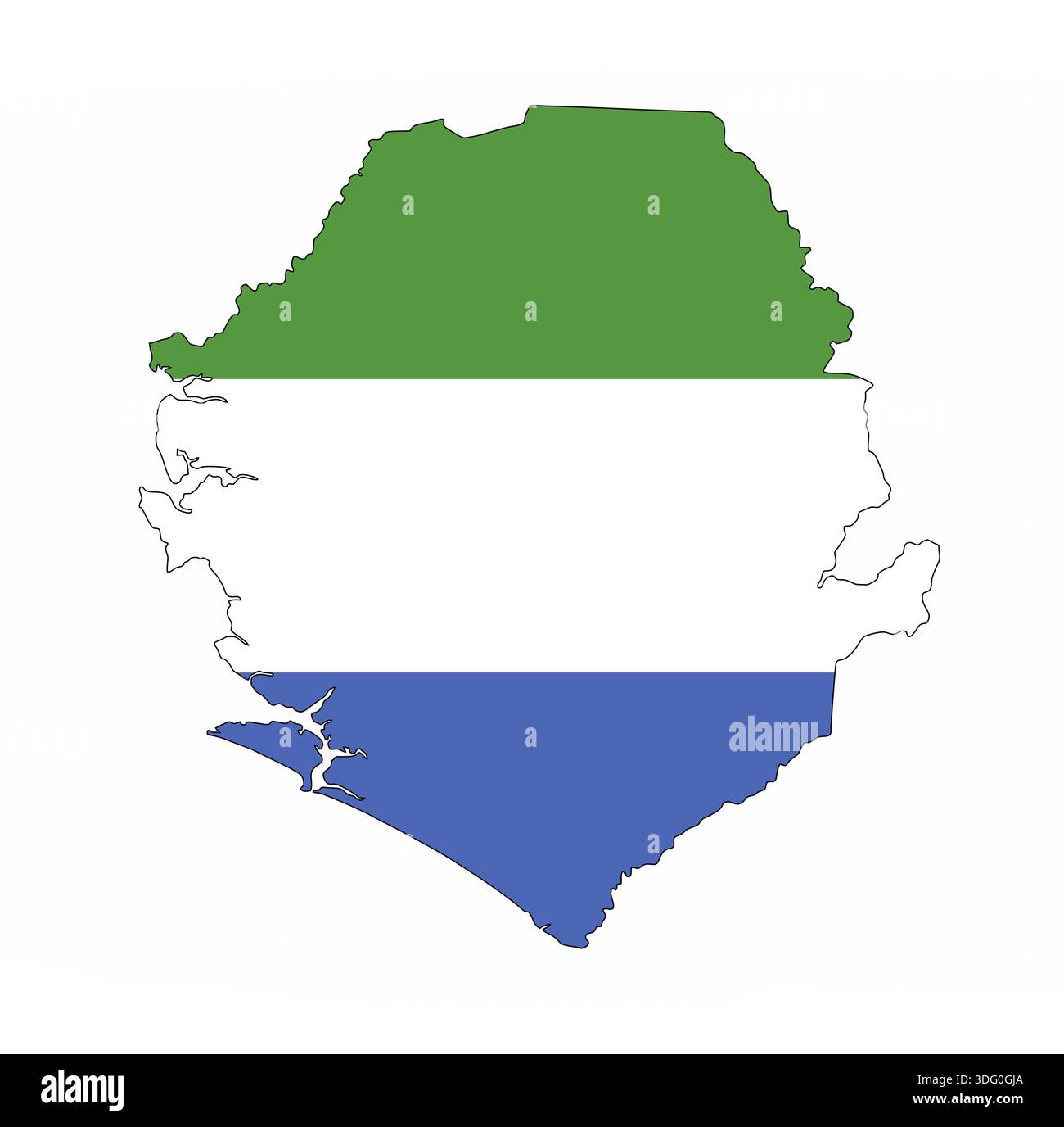 Sierra leone country flag map shape national symbol Stock Photo - Alamy