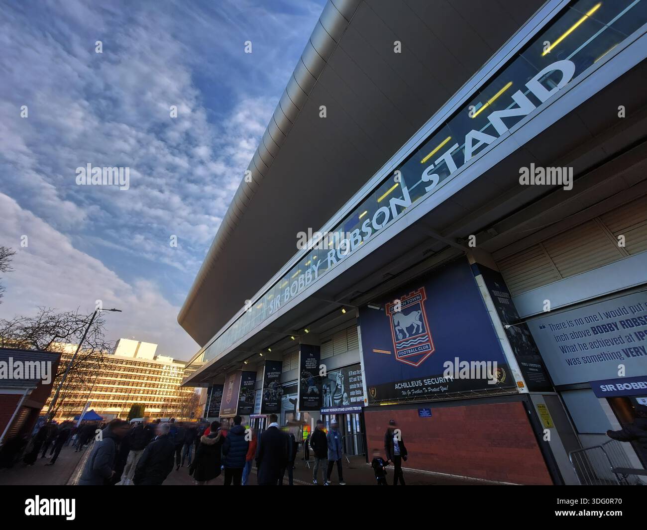 Portman Road is the home of Ipswich Town Football Club in Suffolk, UK - Stock Image