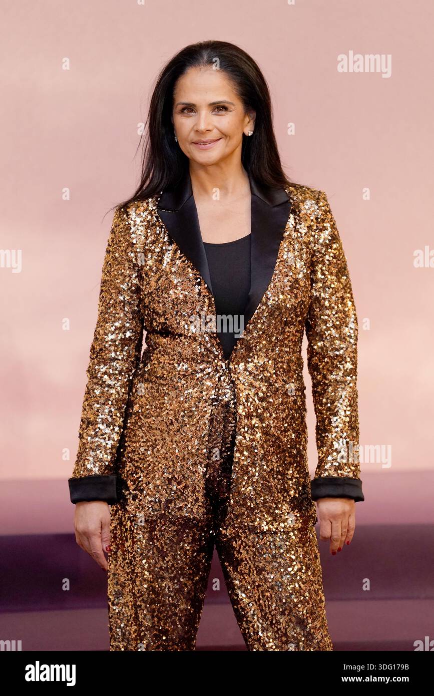 Bela bajaria attending the world premiere of season four of the netflix costume drama bridgerton at palais brongniart in pari