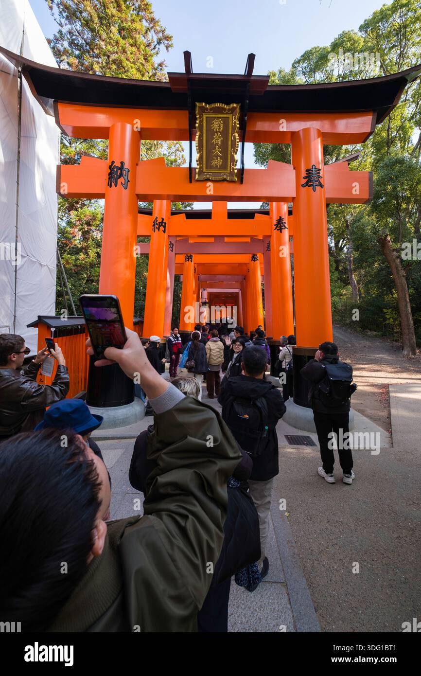 Fushimi Inari Shrine in Kyoto, Japan, is renowned for its thousands of ...