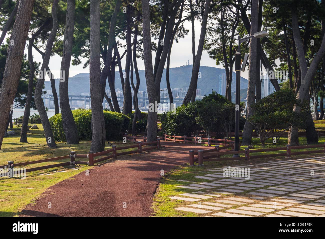Nurimaru APEC House's garden in Busan, South Korea Stock Photo