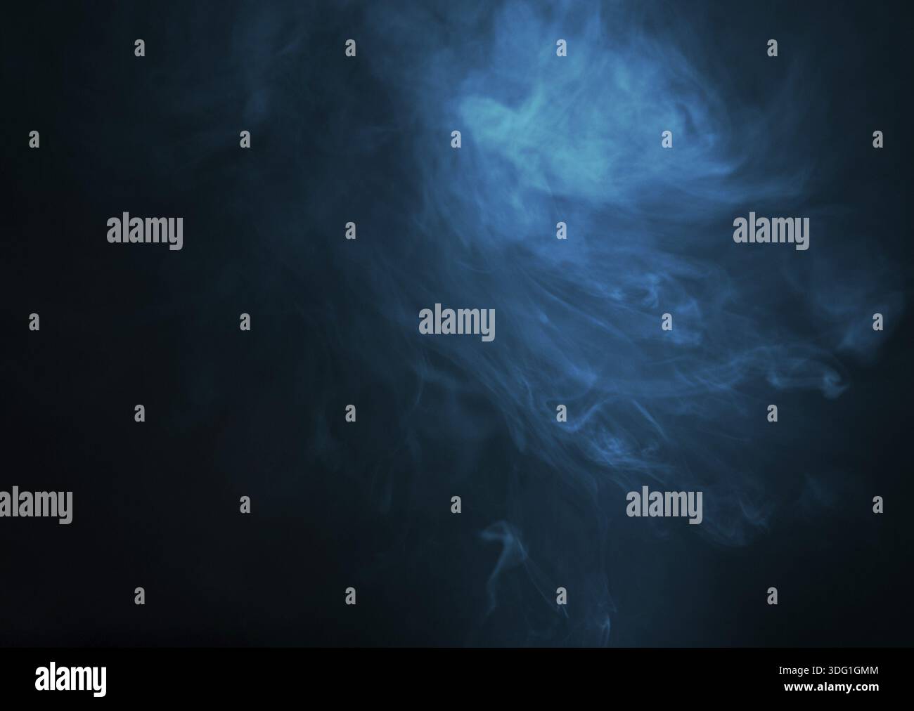 Blue smoke over black studio background Stock Photo - Alamy