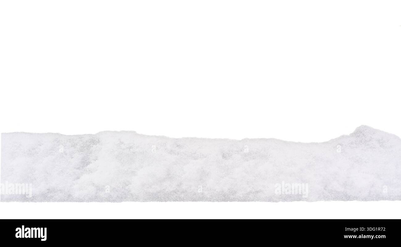 Snow border isolated on white background Stock Photo - Alamy