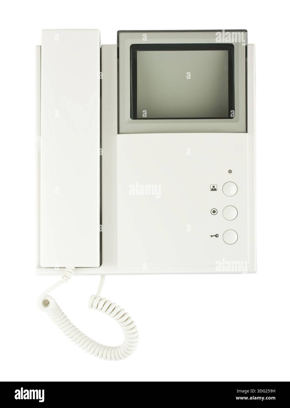 Internal video intercom isolated on white background Stock Photo