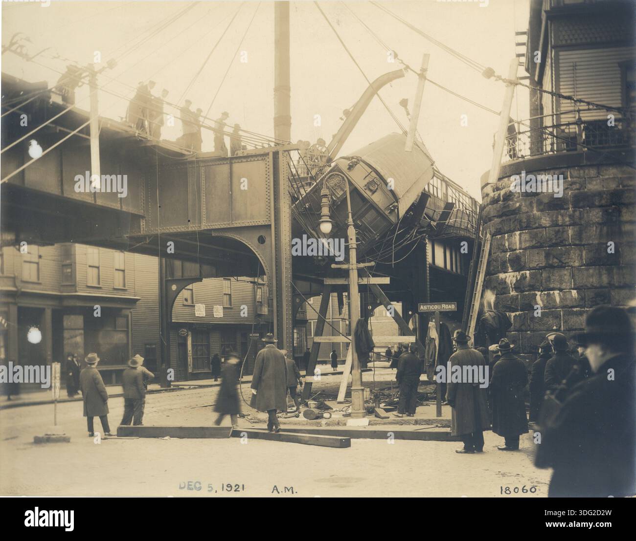 Train Derailment: Forest Hills wreck, December 5, 1921. Boston ...