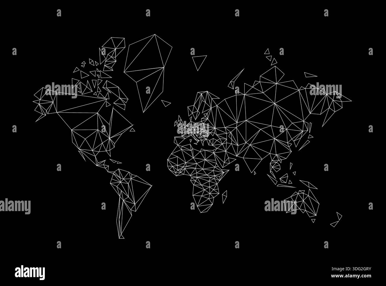 Minimal world map white hi-res stock photography and images - Alamy