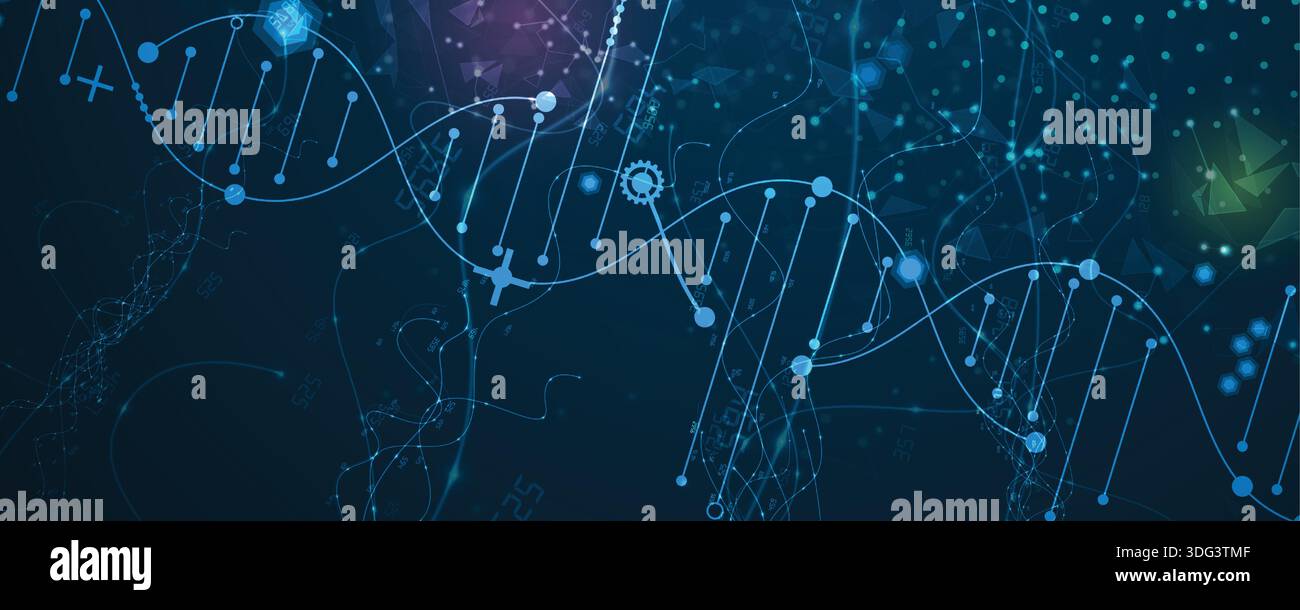 Modern dna design, neural pathways, molecular strands Stock Vector ...