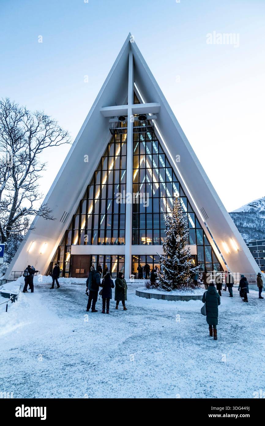 Tromso,  Northern Noreway., Arctic Cathedral. Stock Photo